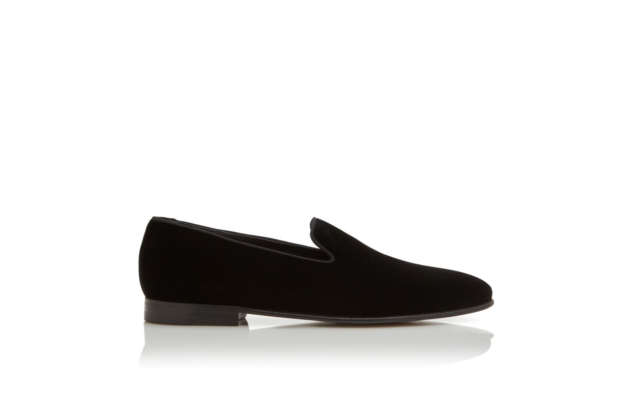 Mocassins en velours noir