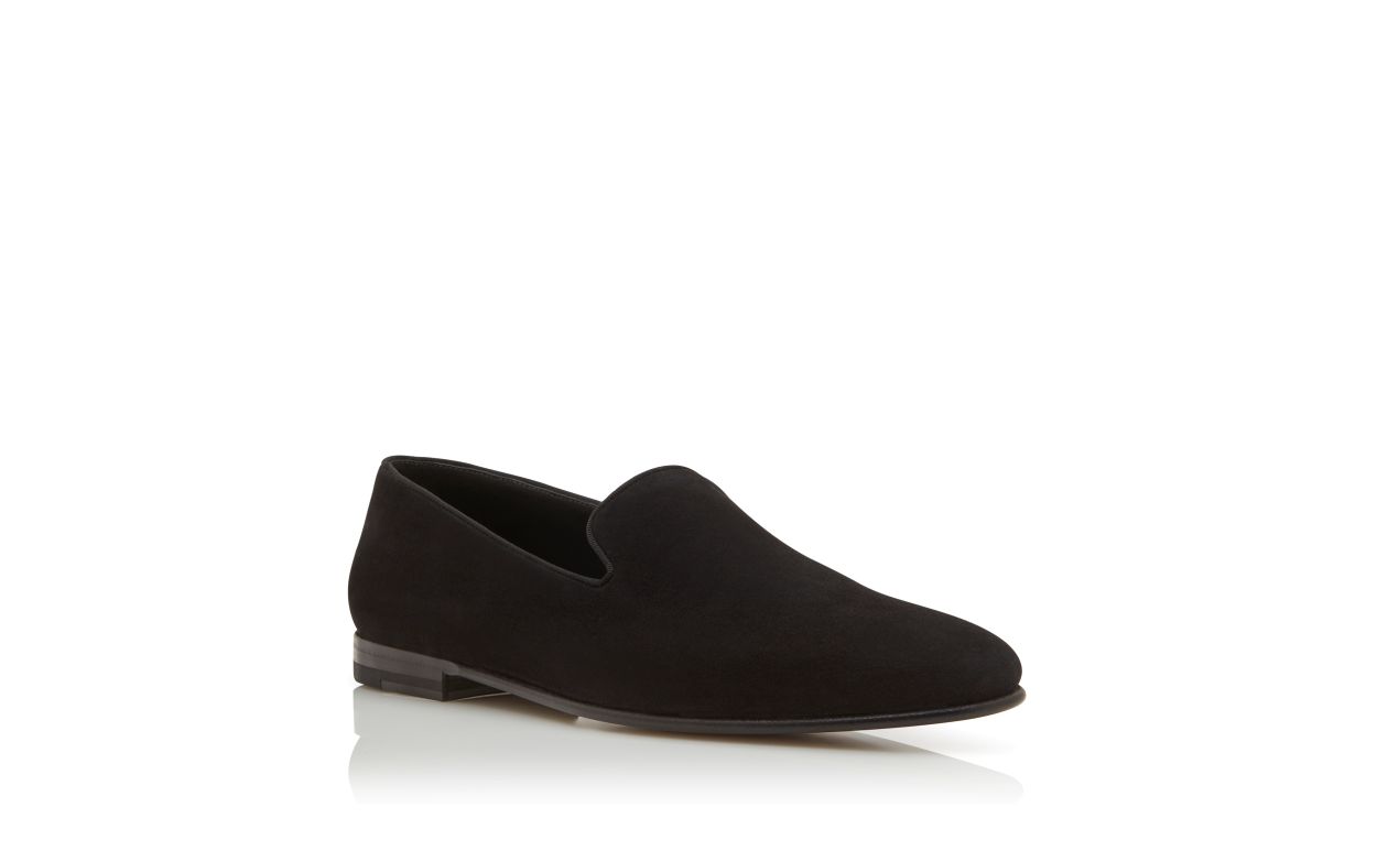 Mocassins en daim noir