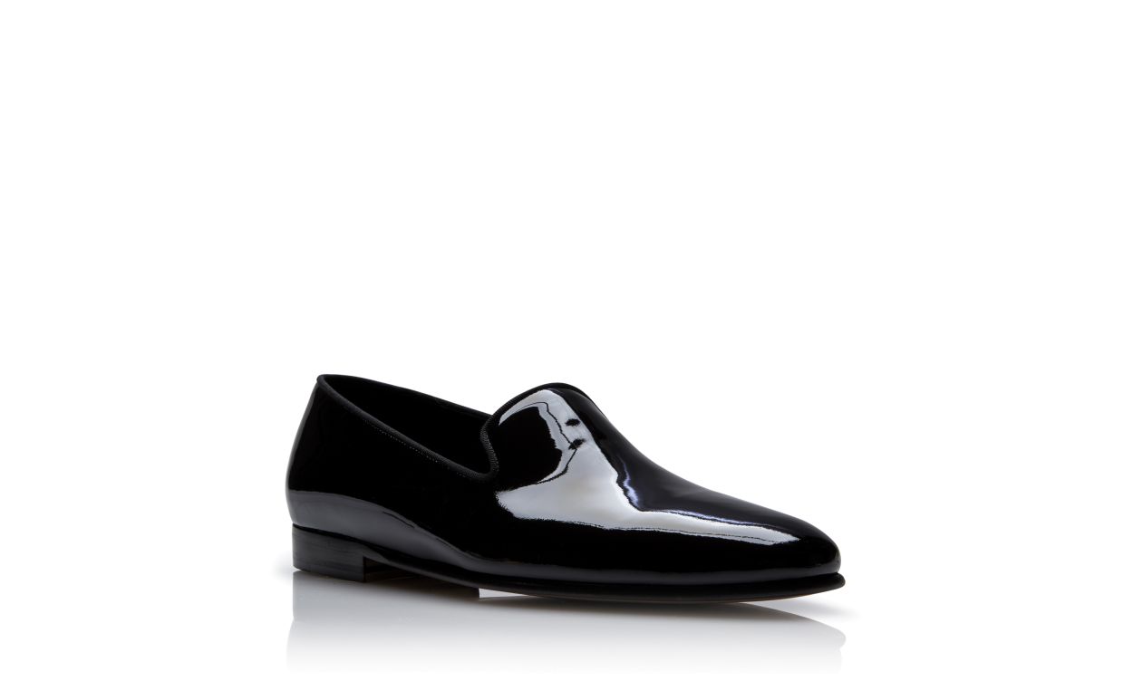 Mocassins en cuir patent noir