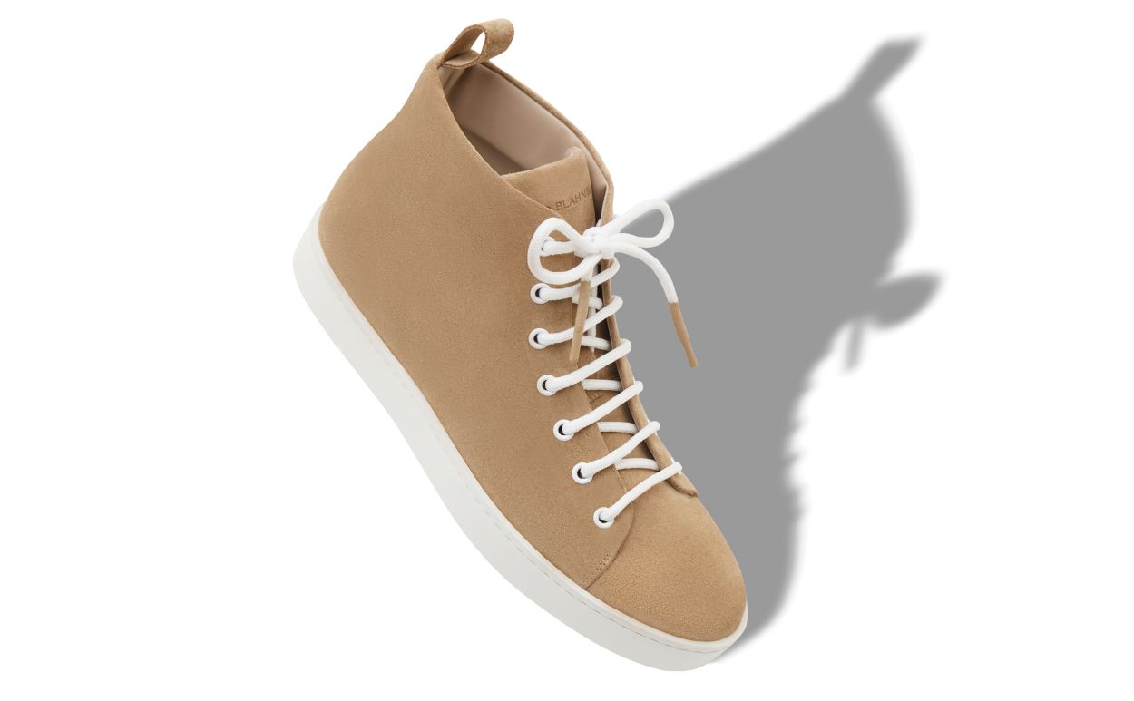 Chaussures de ville en daim brun clair à lacets