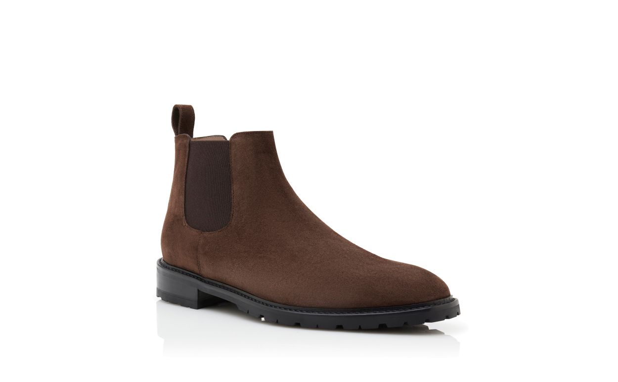 Bottes cheville en daim brun