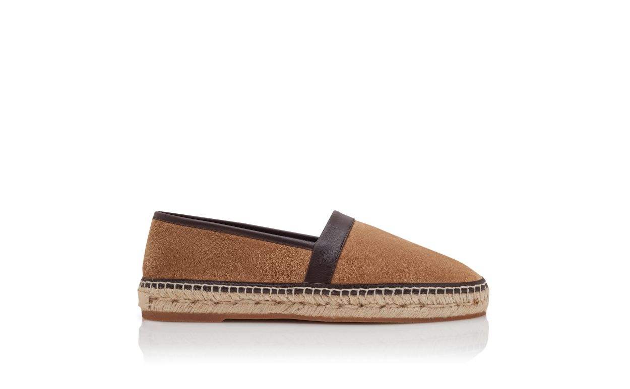 Espadrilles en daim de veau brun