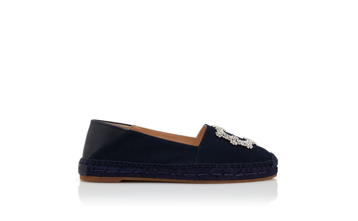 Espadrilles en coton bleu marine