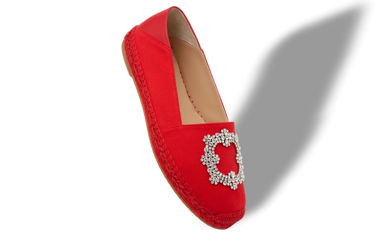 Espadrilles en coton rouge