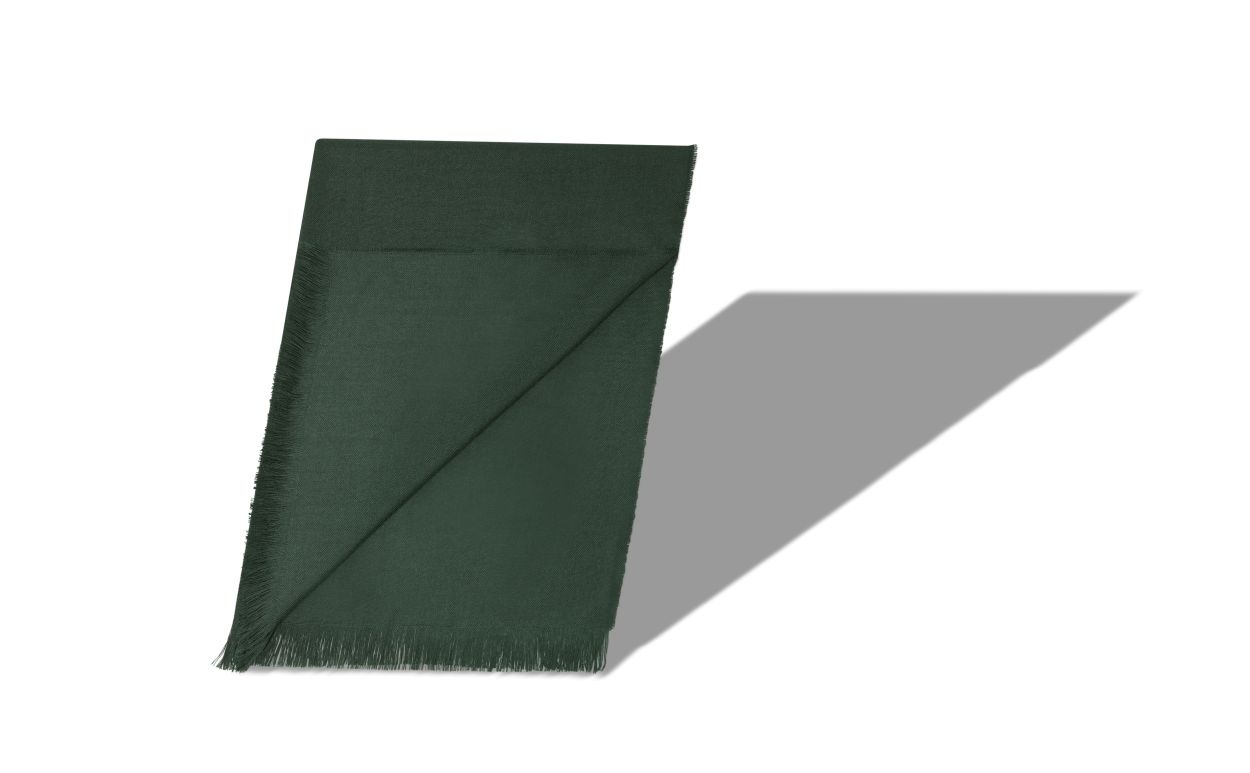 Echarpe en cachemire fin vert foncé