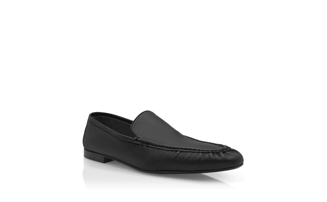 Mocassins en cuir de veau noir