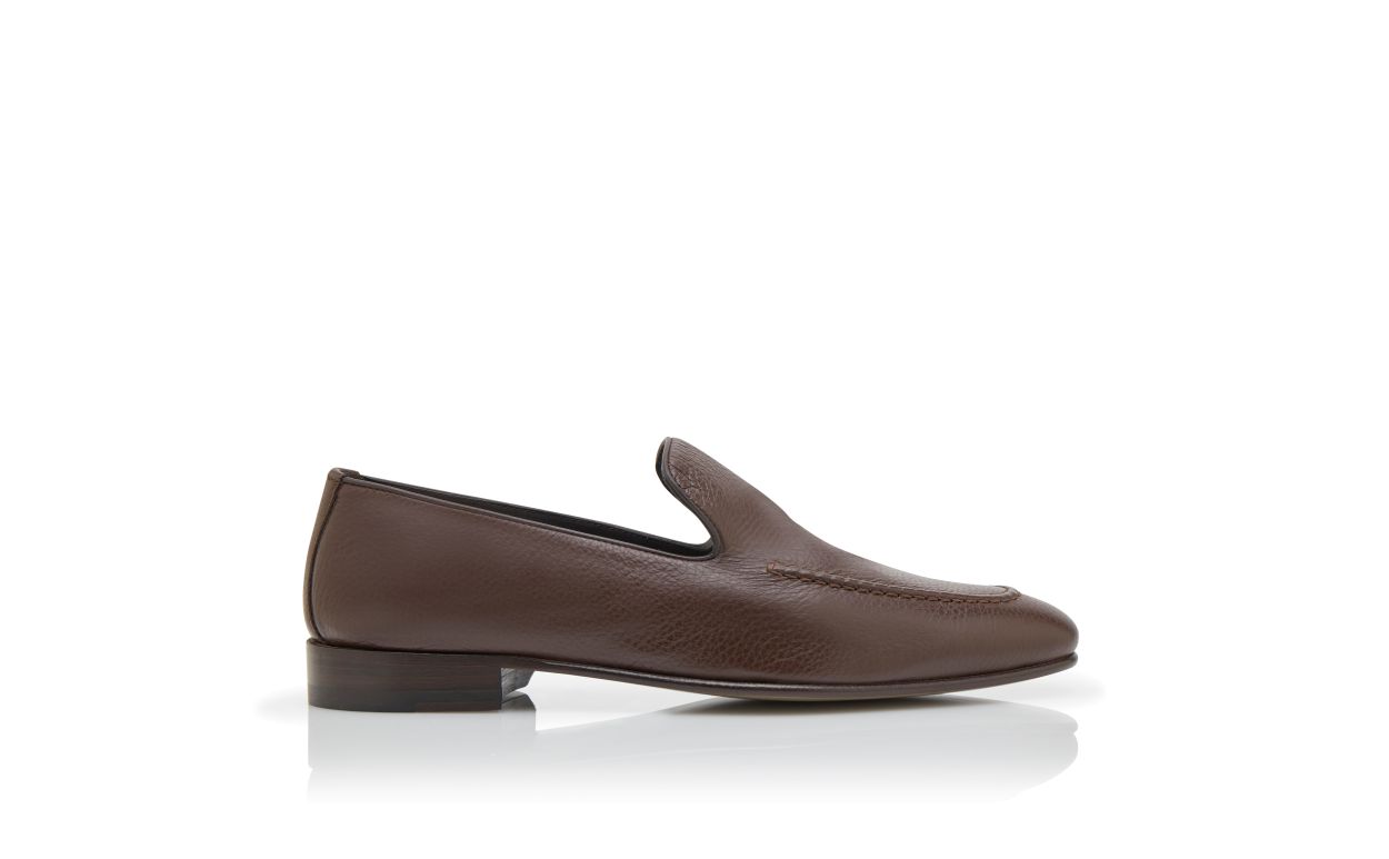 Mocassins en cuir de veau brun