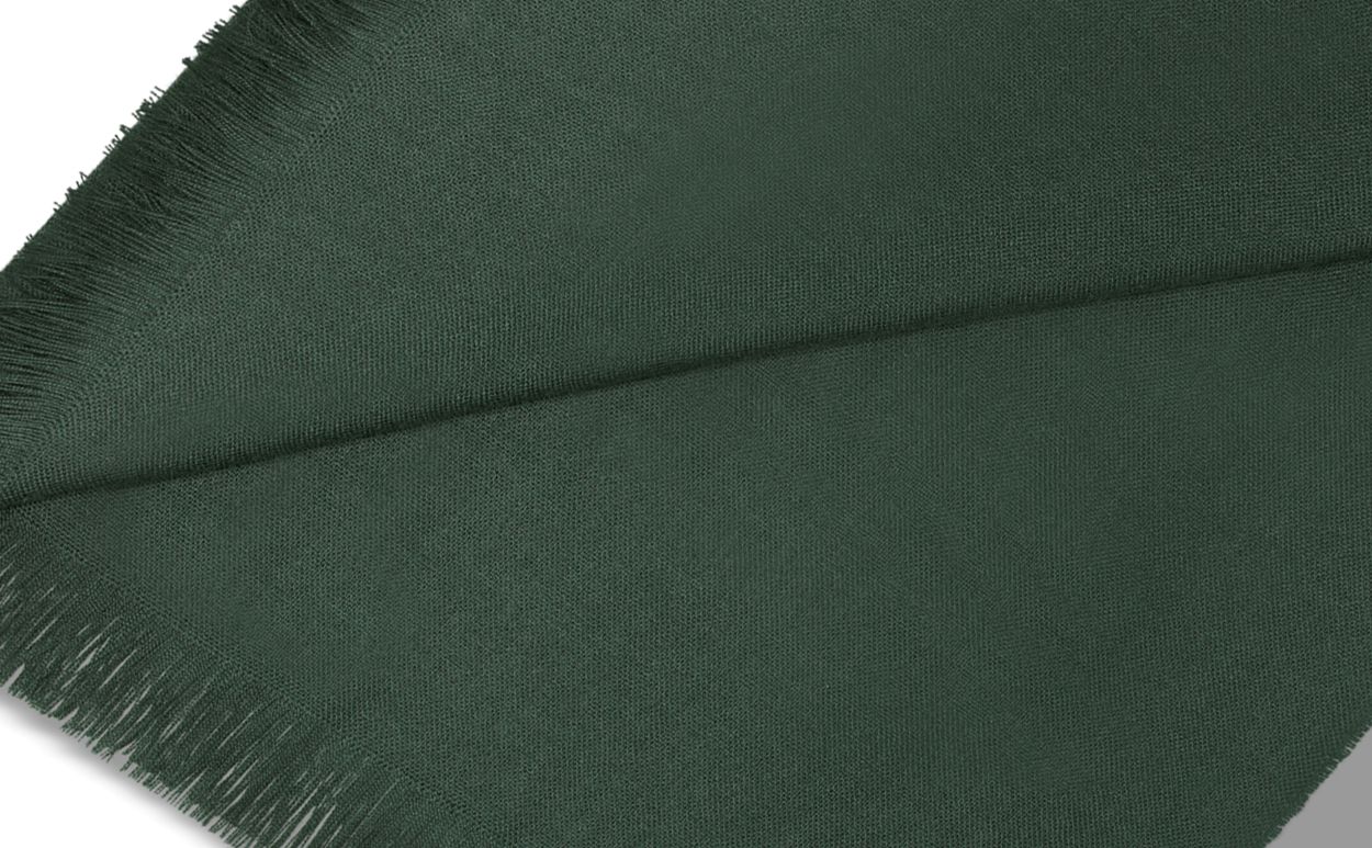 Echarpe en cachemire fin vert foncé