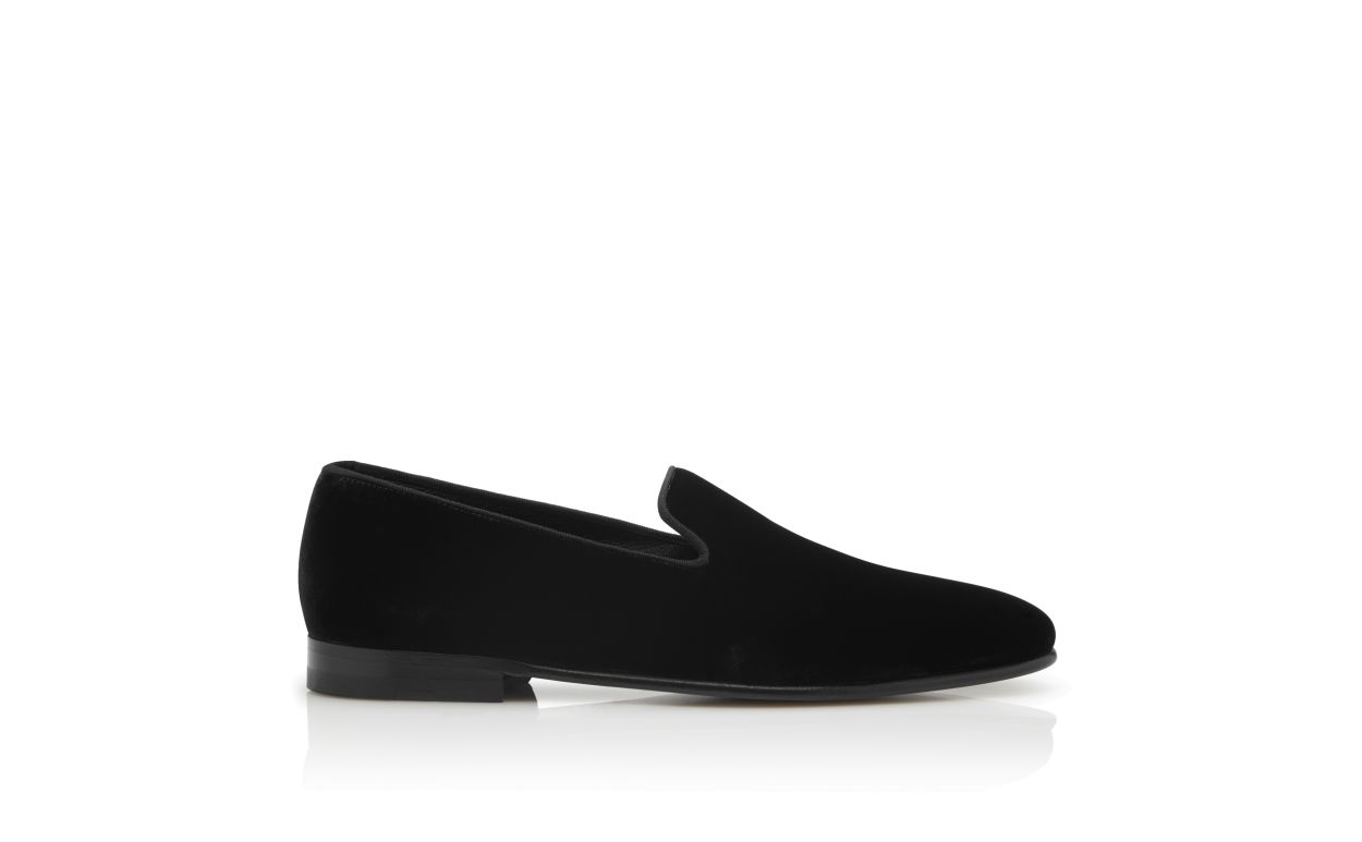 Mocassins en velours noir