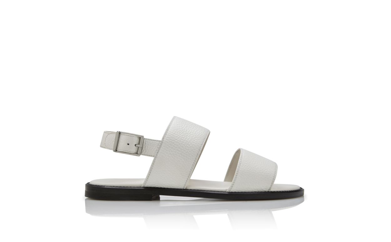 Sandales en cuir de veau blanc