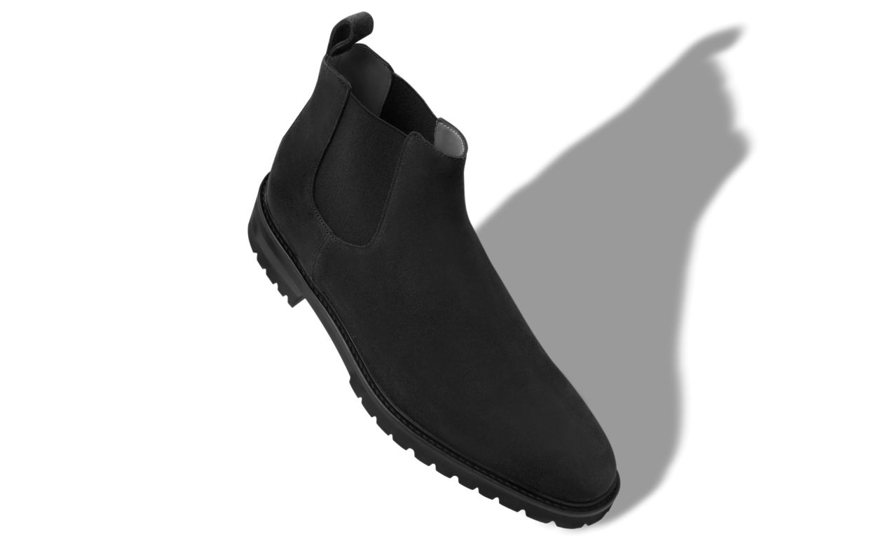 Bottes Chelsea en daim de veau noir