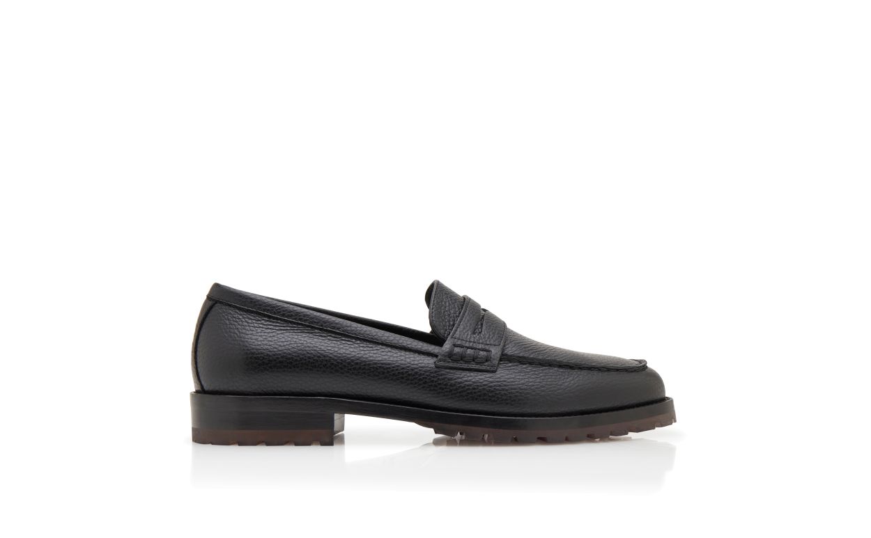 Mocassins en cuir de veau noir